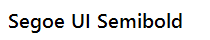 Segoe UI Semibold